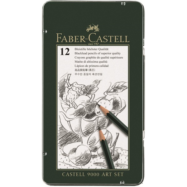 Confezione 12 matite grafite Faber Castell 9000