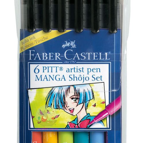 6 pitt artist pen manga set