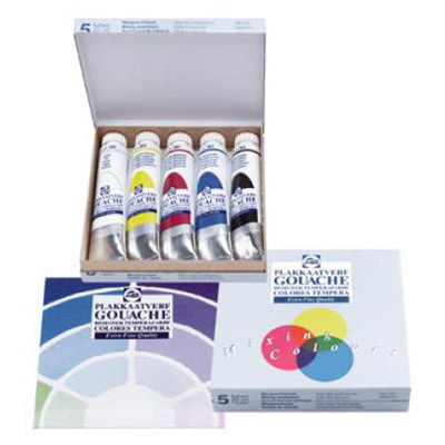 Confezione colori a tempera Talens Gouache 5 tubi 20ml