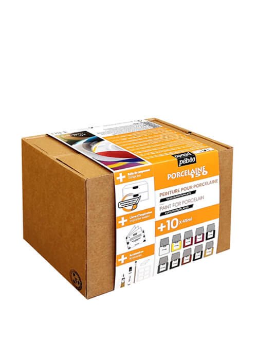 Confezione colori per ceramica Pebeo Porcelaine 150 10 colori 45 ml - immagine 3