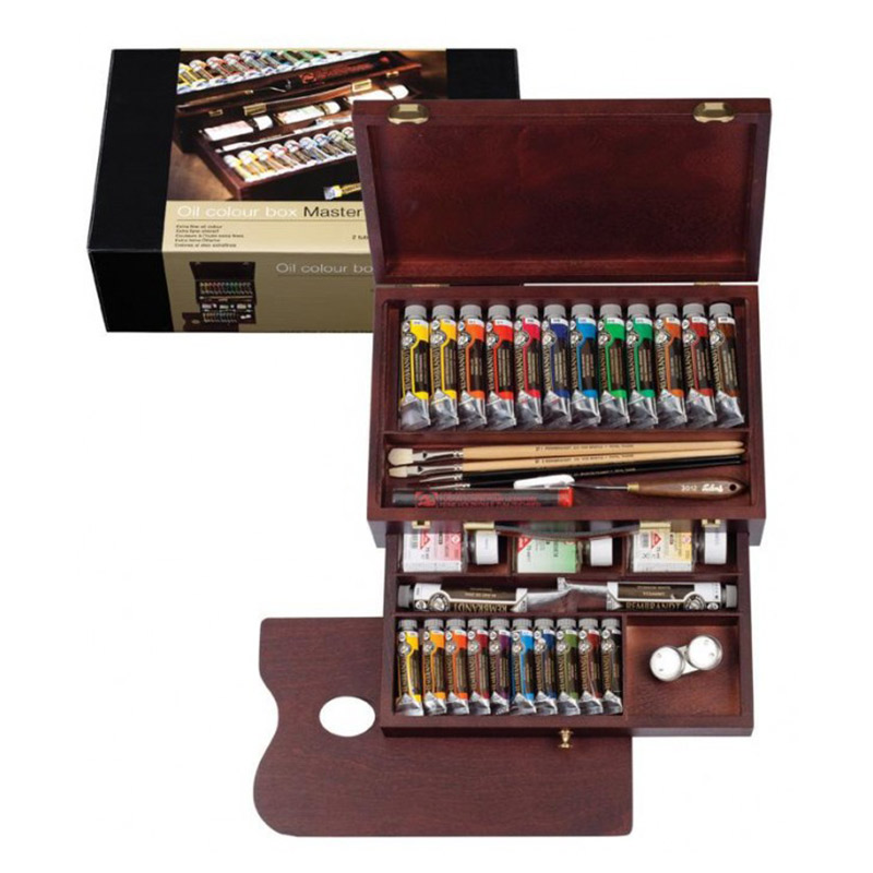Confezione-in-legno-colori-ad-olio-Talens-Rembrandt-Box-Master