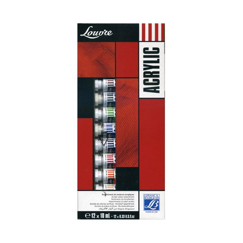 Confezione-colori-acrilici-Lefranc-&-Bourgeois-Louvre-12-tubi-da-10-ml