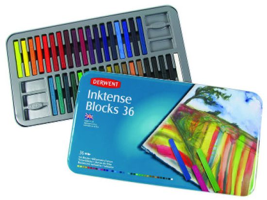 Confezione 36 pastelli Derwent Inktense Blocks