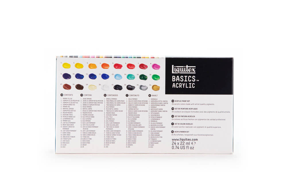 Confezione acrilici Liquitex Basics 24 tubi da 22 ml - immagine 2