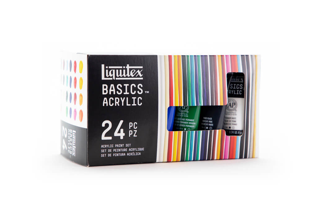 Confezione acrilici Liquitex Basics 24 tubi da 22 ml
