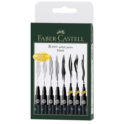 Confezione Pennarelli Faber-Castell 8  Pitt Artist Pen