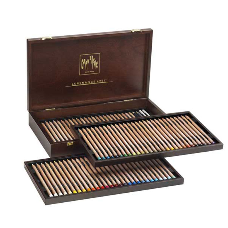 Confezione-in-Legno-Matite-Caran-D'Ache-Luminance-76-colori
