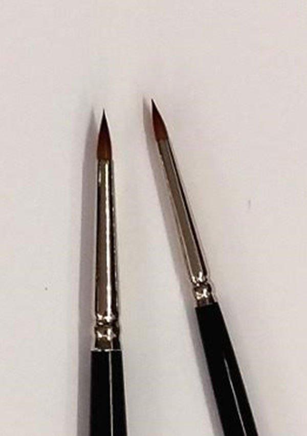 Pennelli di martora Tintoretto tondo da ritocco manico corto