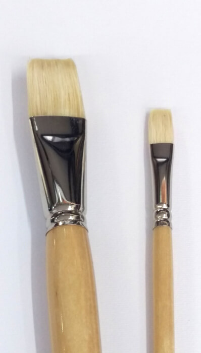 pennelli setola manico lungo piatti