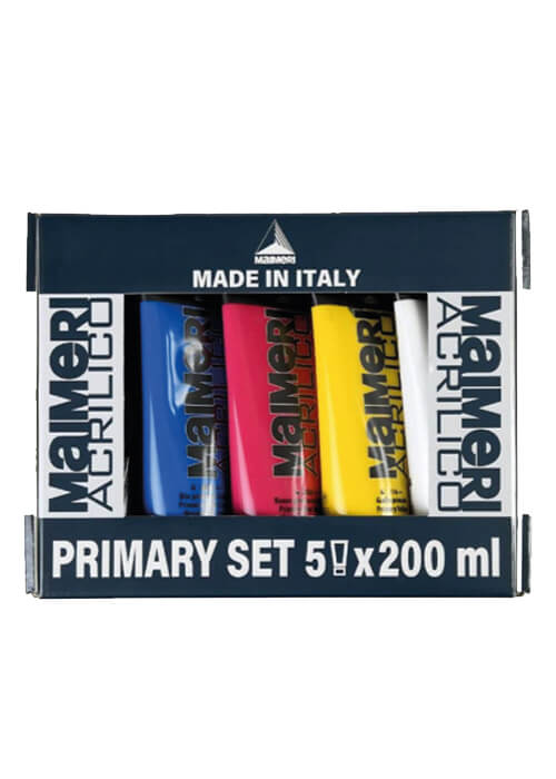 Set Maimeri acrilico primari 200 ml