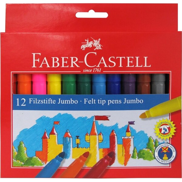 Confezione 12 Pennarelli Faber Castell jumbo - Colorificio Manzoni