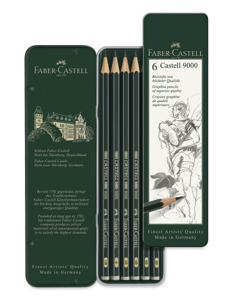 Faber-Castell Castell 9000 confezione 12 matite di grafite, matite da  disegno