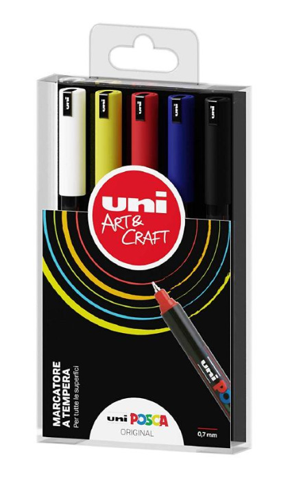 Set pennarelli Uni posca punta 0,7 mm - Colorificio Manzoni