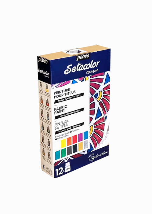 Set 12 colori per tessuto Pebeo